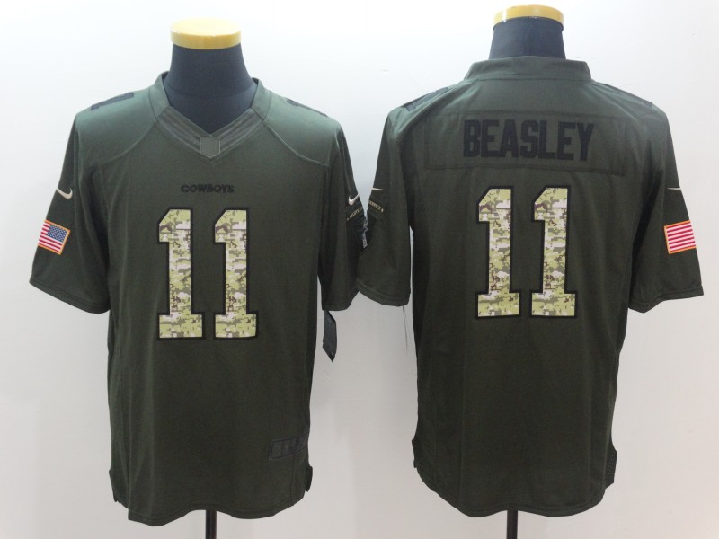 Men's Dallas Cowboys Cole Beasley #11 Army Green Jersey